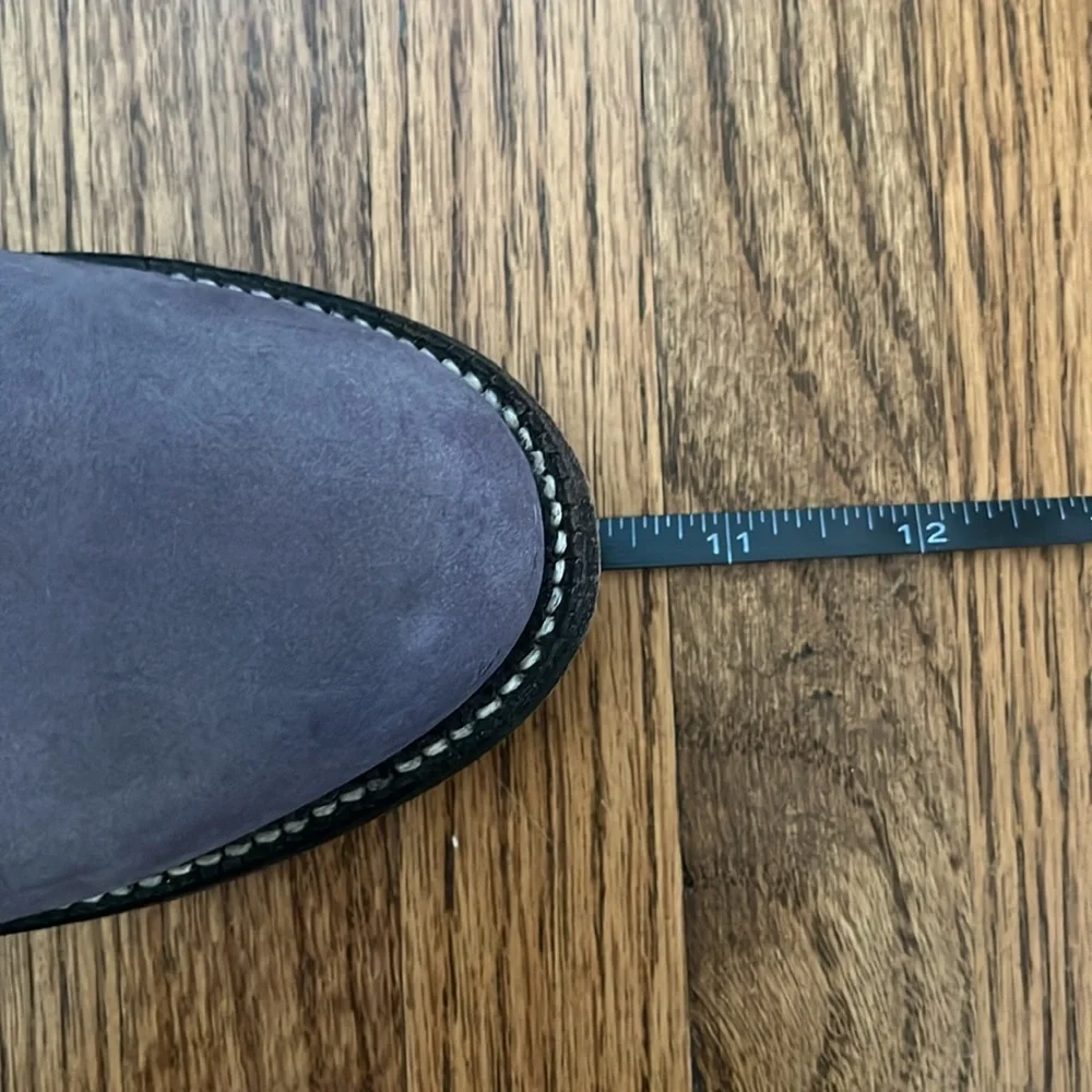 Justin Boots Purple Soft Suede Leather Lace Up Combat Moto Boots With Box - Picture 13 of 15